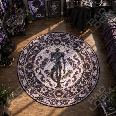 Beru Winged Round Rug - Solo Leveling Chair Mat