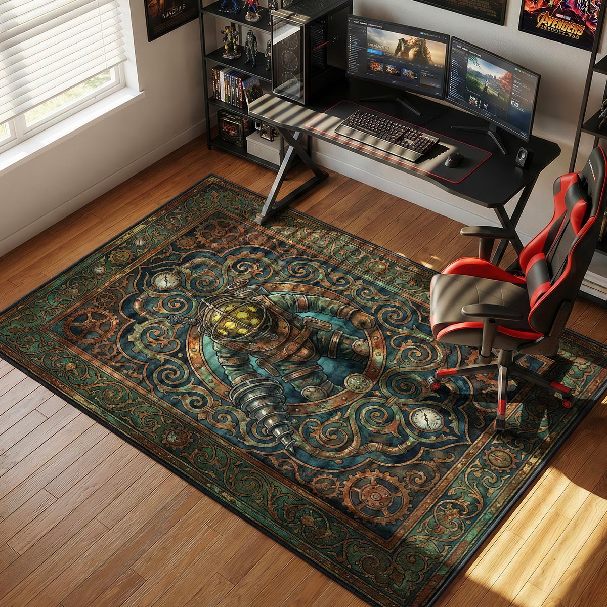 Big Daddy Steampunk Rug - BioShock Chair Mat