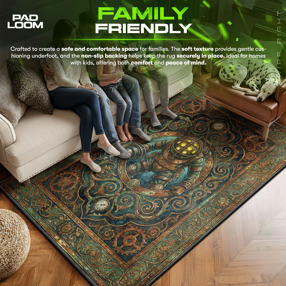 Big Daddy Steampunk Rug - BioShock Chair Mat