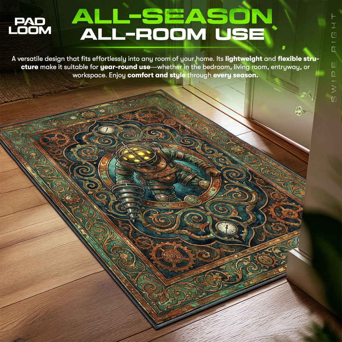 Big Daddy Steampunk Rug - BioShock Chair Mat