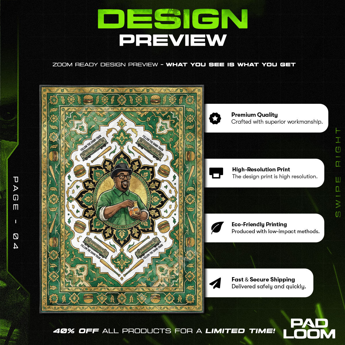 Big Smoke Train Chase Rug - GTA San Andreas Chair Mat