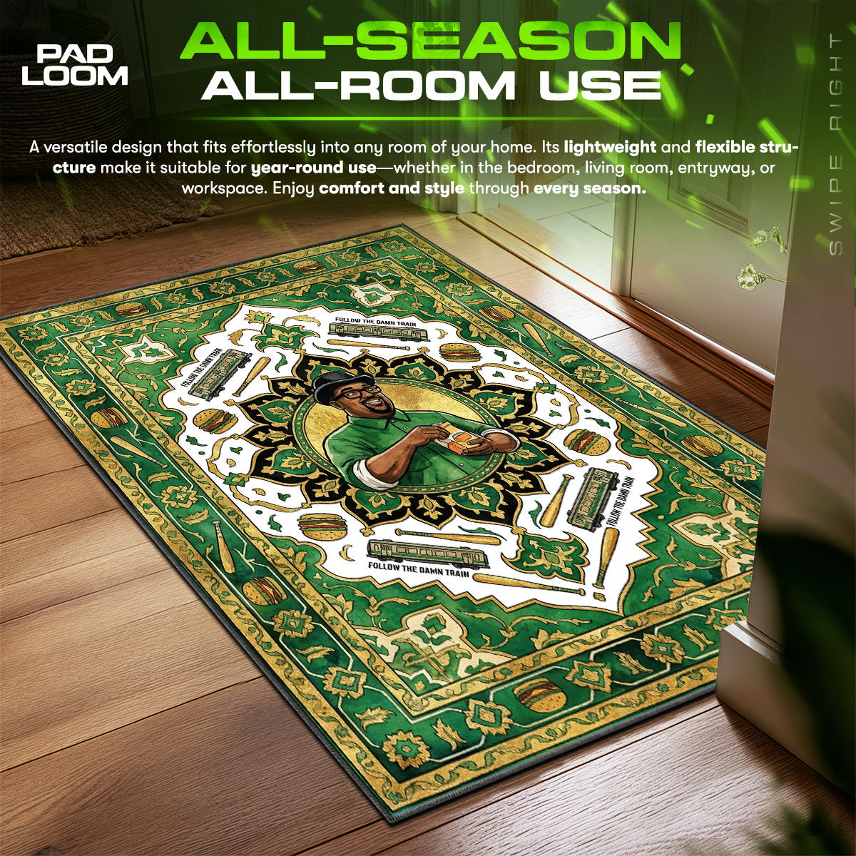 Big Smoke Train Chase Rug - GTA San Andreas Chair Mat