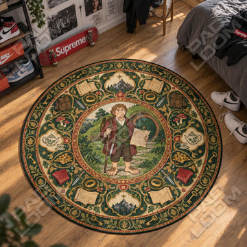 Bilbo Map Round Rug - Lord of the Rings Chair Mat