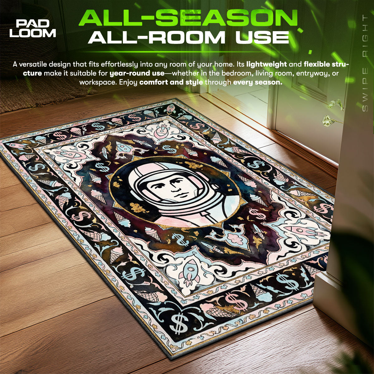 Billionaire Boys Club Astronaut Ice Cream Hypebeast Floor fan rug — premium quality print