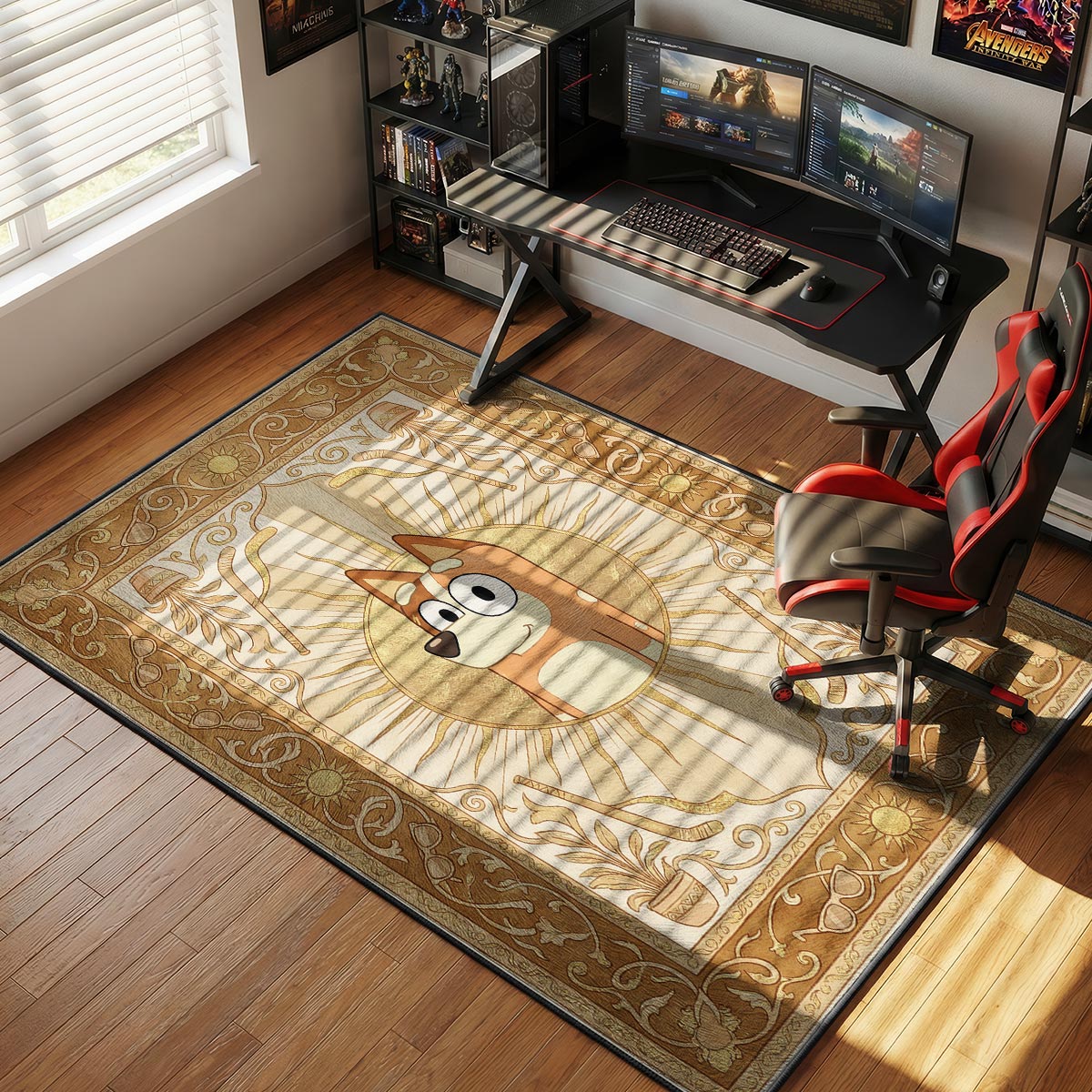 Bluey Bingo Golden Sun Kids Floor rug — main product view