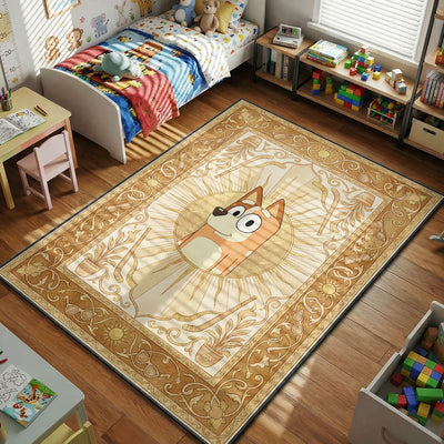 Bluey Bingo Golden Sun Rug - Kids Floor Mat