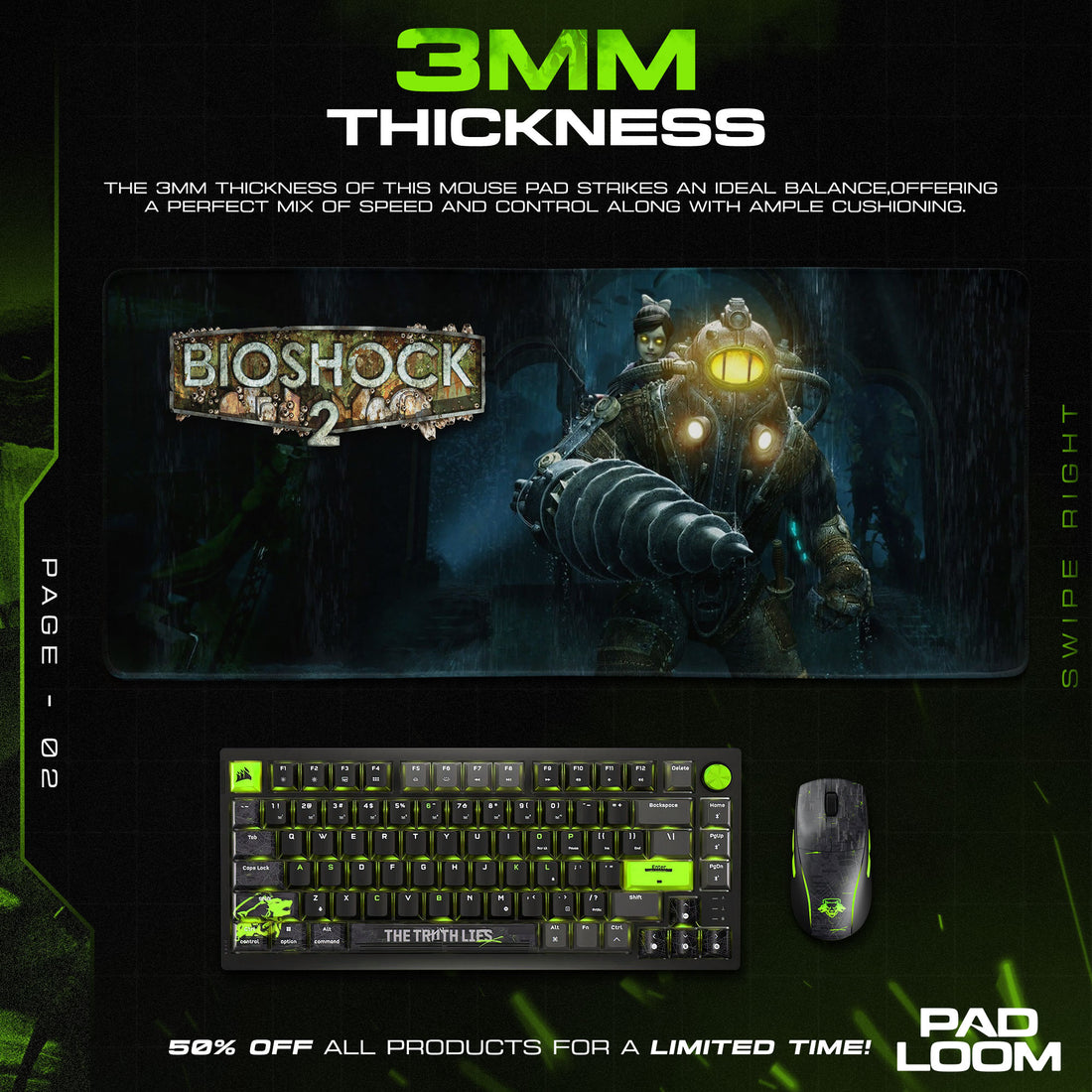 Bioshock – Big Daddy Descent Mouse Pad, Gamer Desk Mat