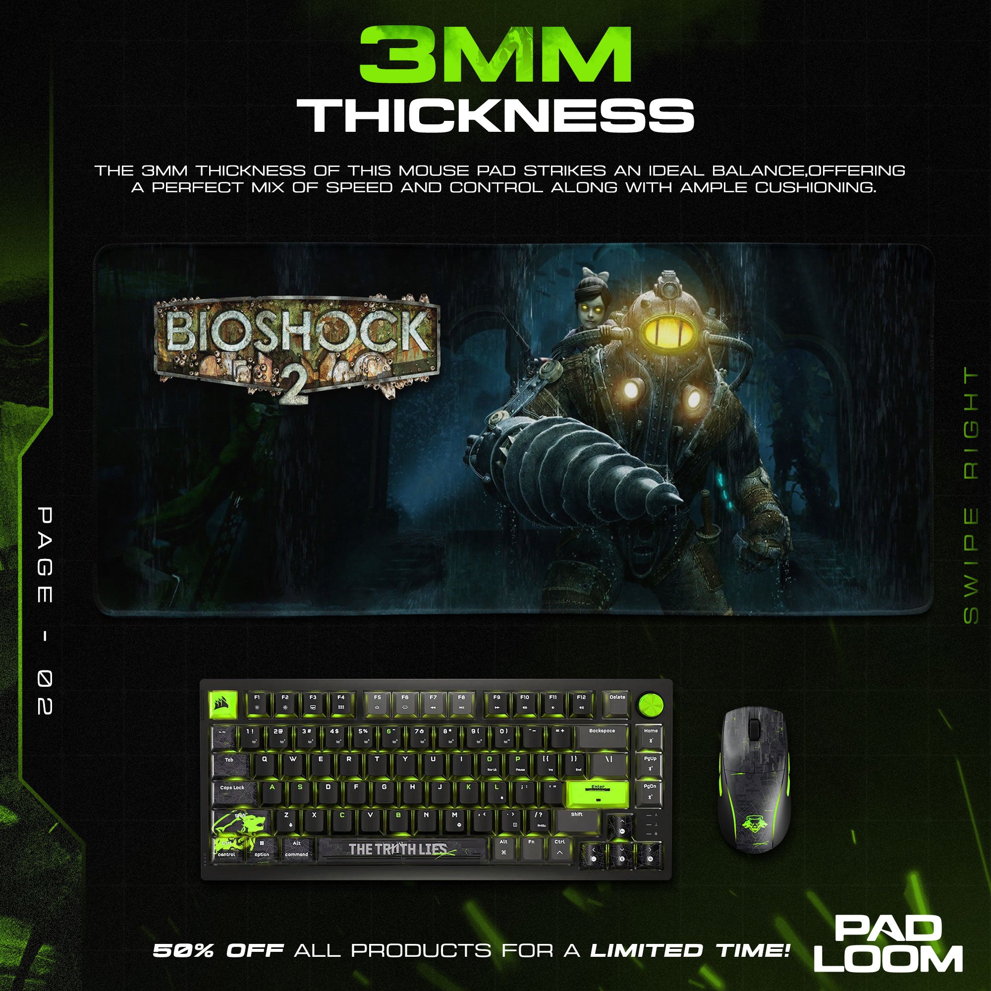Bioshock – Big Daddy Descent Mouse Pad, Gamer Desk Mat