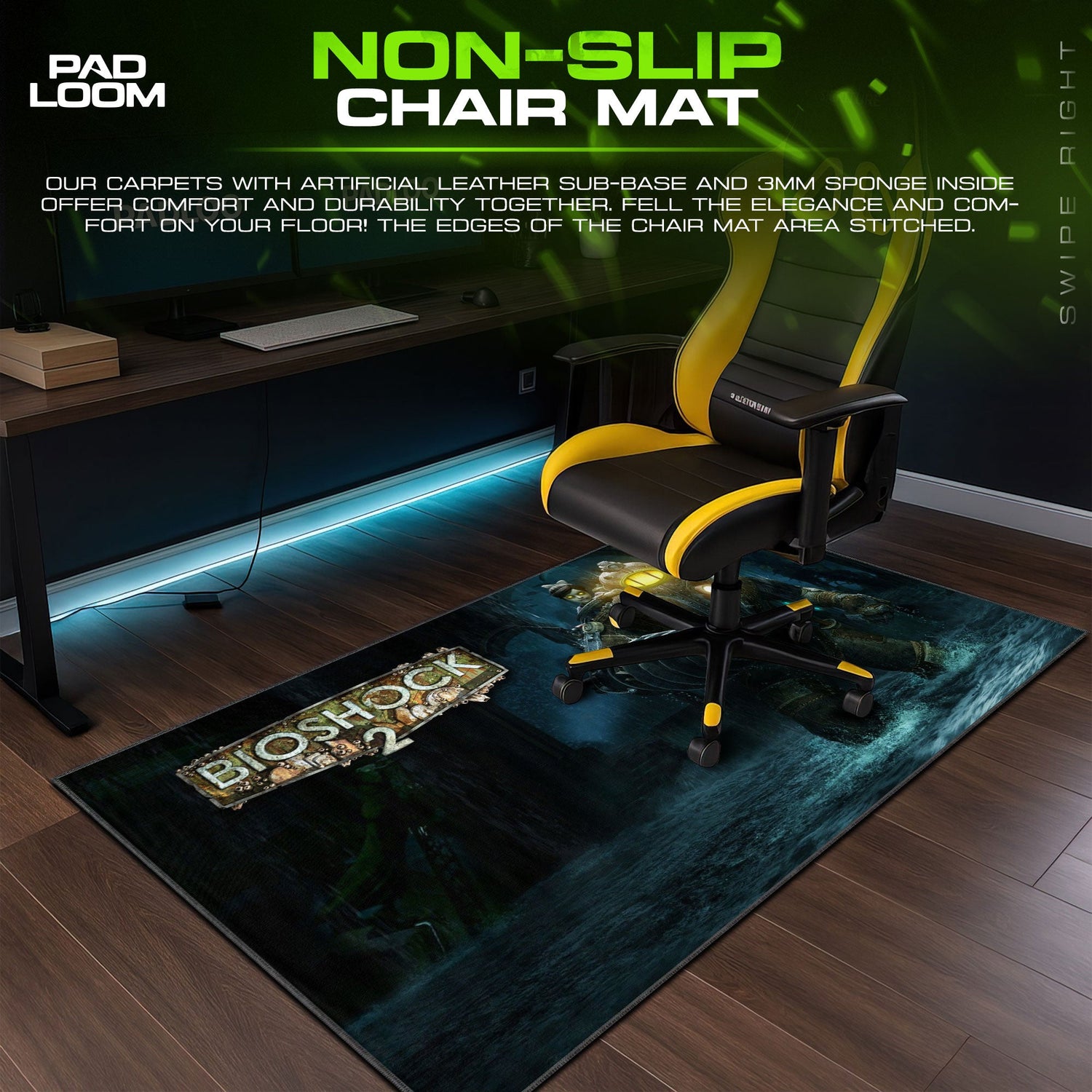 Bioshock – Big Daddy Descent Mouse Pad, Gamer Desk Mat Padloom
