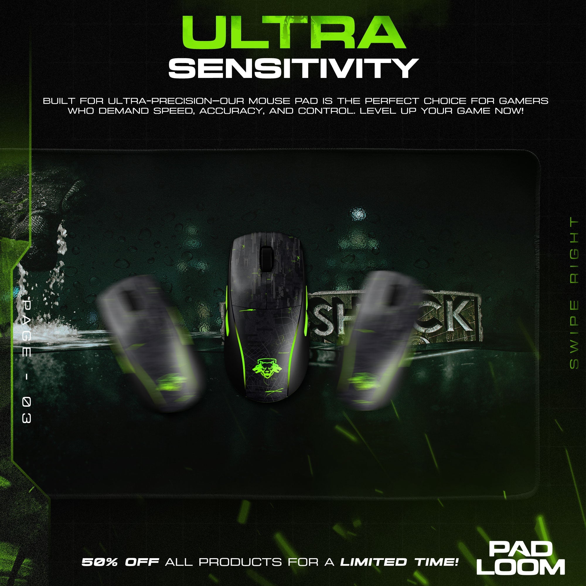 Bioshock Mouse Pad - Deep Sea Gaming Desk Mat Padloom