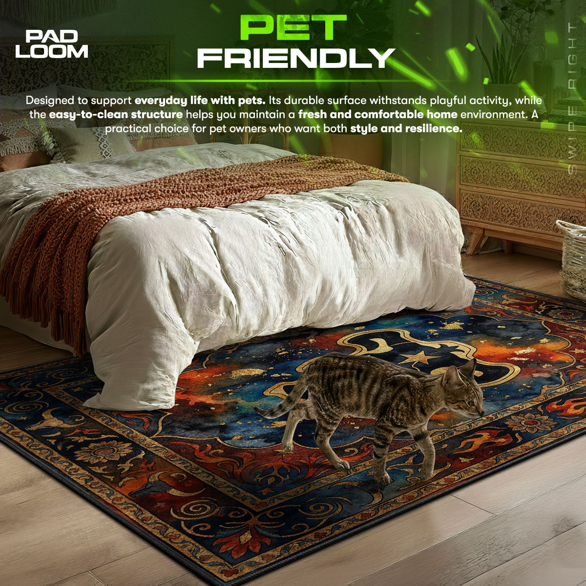 Black Bulls Squad Emblem Rug - Black Clover Chair Mat