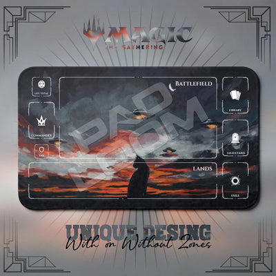 Black Cat UFO Playmat - MTG Magic Mat