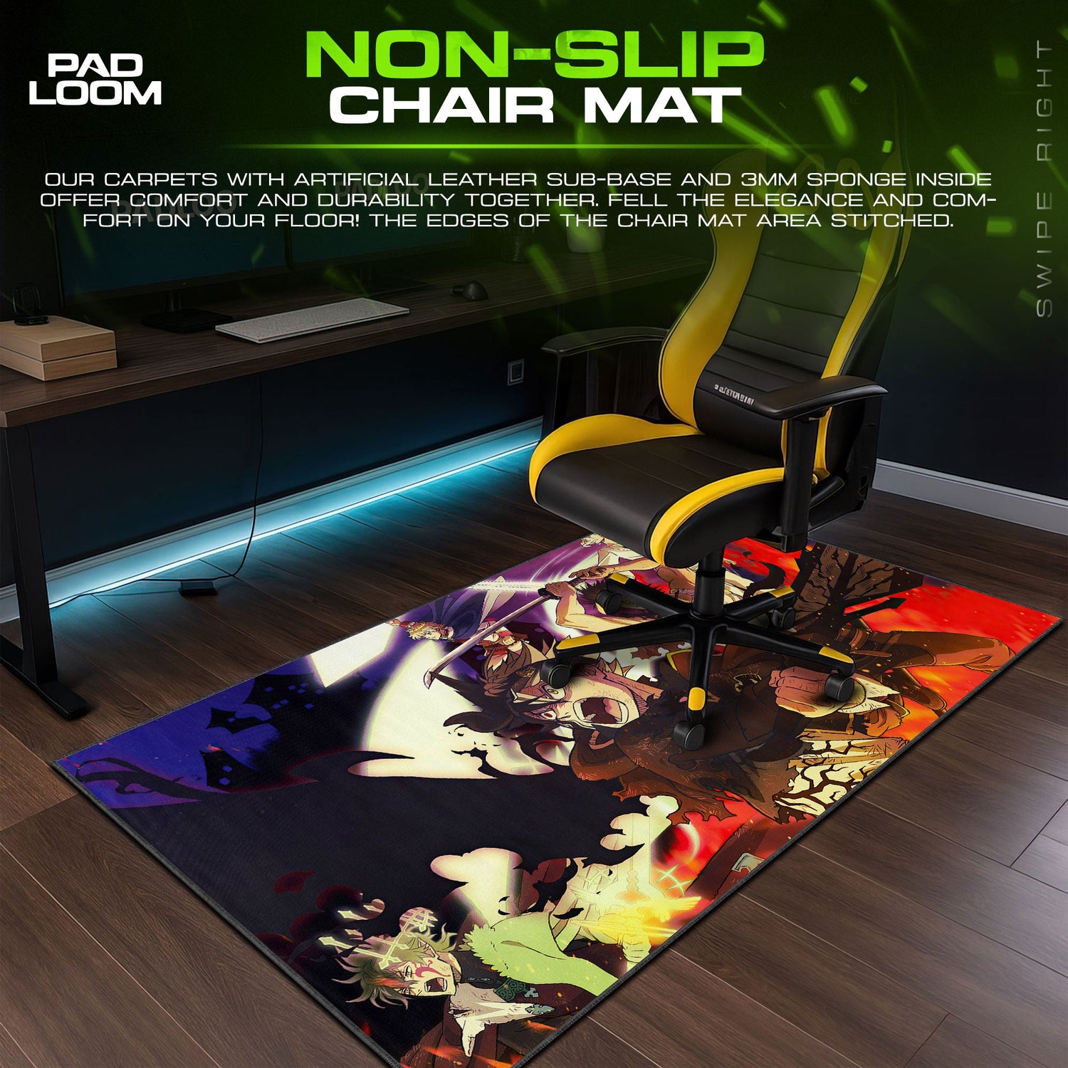 Black Clover Mouse Pad - Magic Duel Anime Desk Mat Padloom