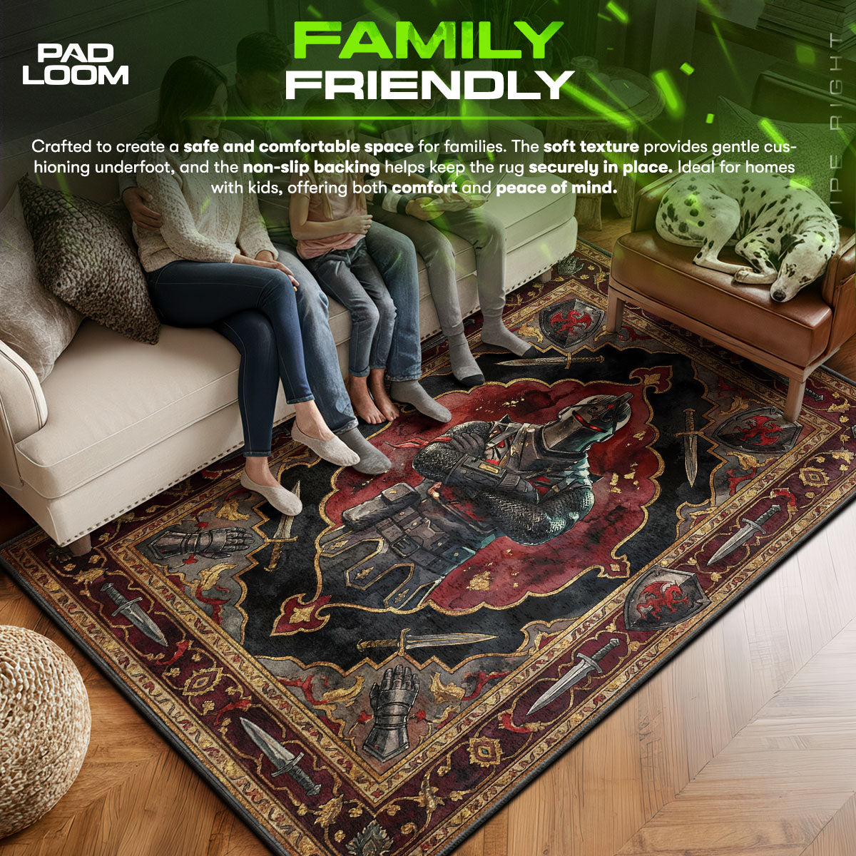 Schwarzer Ritter Mittelalterlicher Teppich - Fortnite Stuhlunterlage