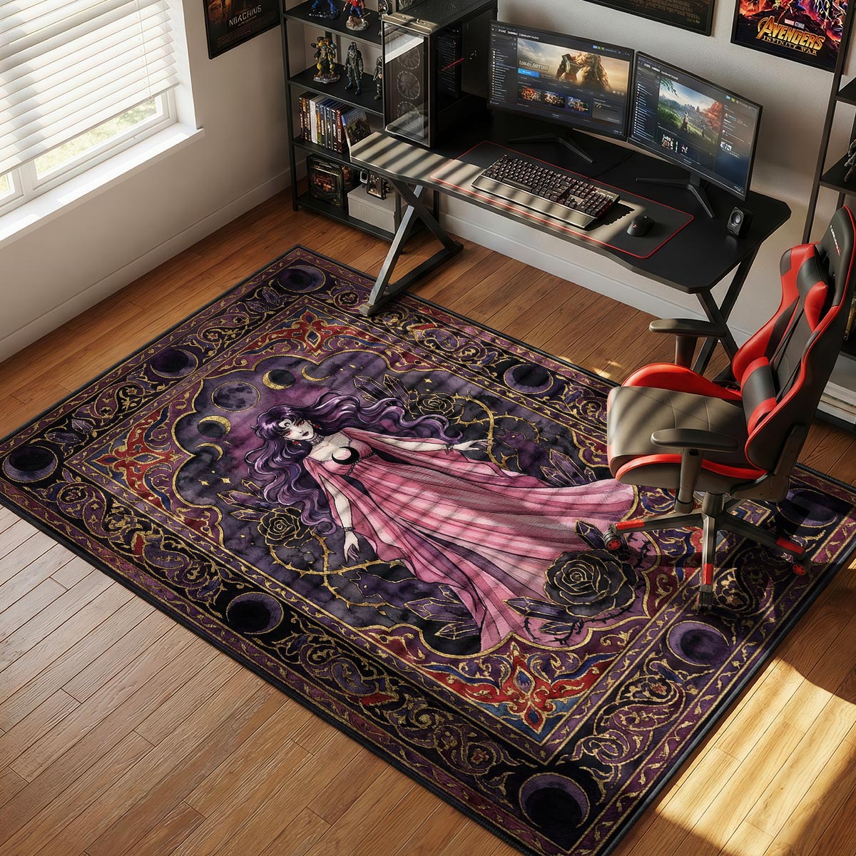 Black Lady Dark Crystal Sailor Moon Chair rug — main product view