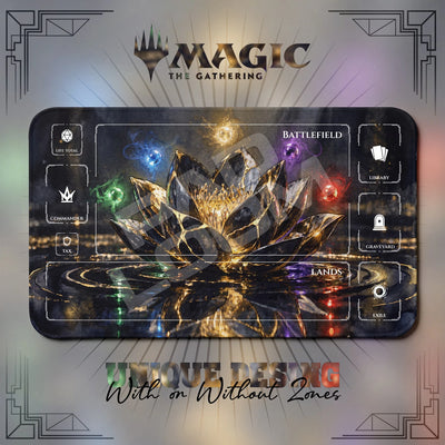Black Lotus Kintsugi Playmat - MTG Magic Mat