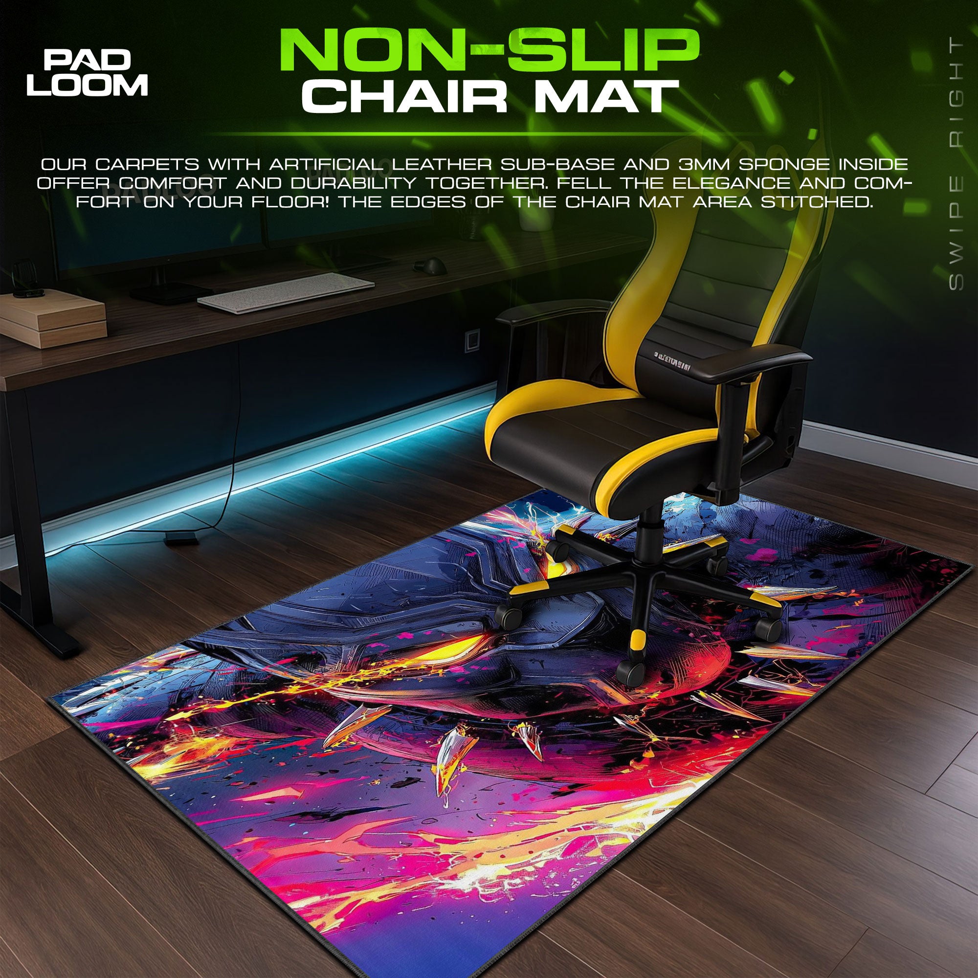 Black Panther Fury - Vibranium Power Gaming Mouse Pad