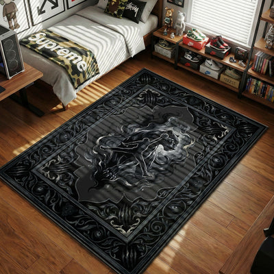 Black Panther Gothic Wappen Teppich - Hypebeast Fußmatte