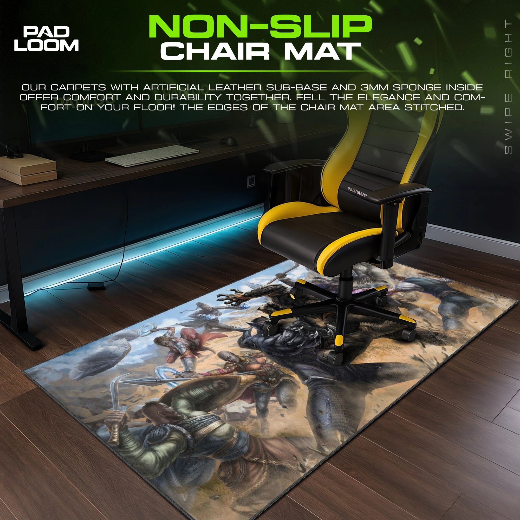 Black Panther Wakanda War Mouse Pad - Marvel Desk Mat