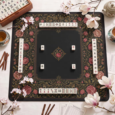 Black Rose Noir Mahjong-Matte - Mah-Jongg Matte