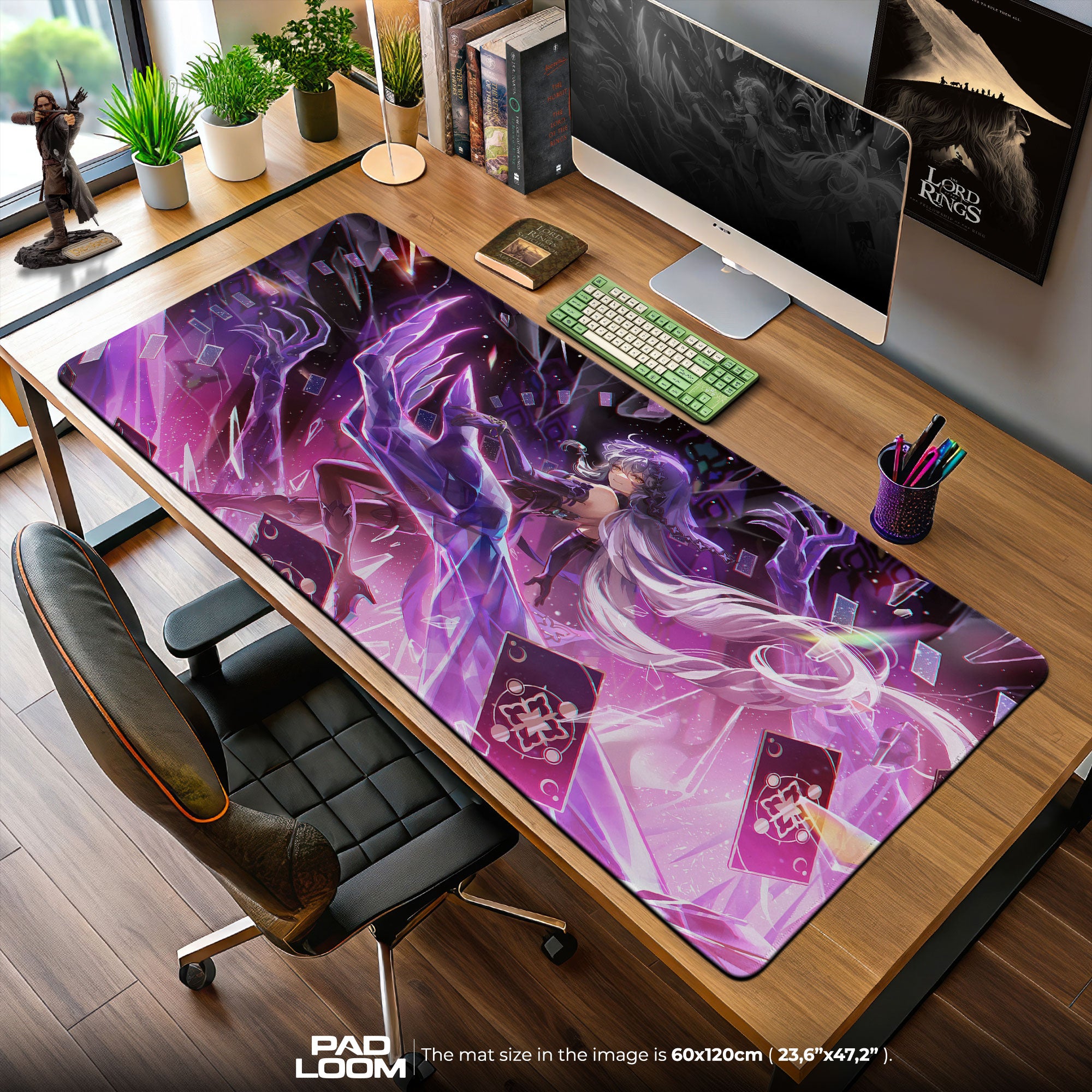 Black Swan Crystal Veil Mouse Pad, Anime Gaming Desk Mat