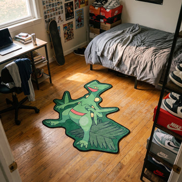 Blade Sceptile Rug - Shaped Anime Area Rug
