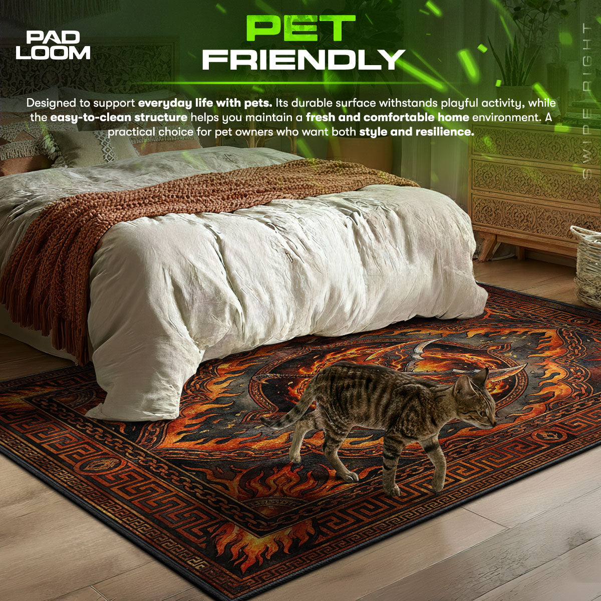 Blades of Chaos Inferno Rug - God of War Chair Mat