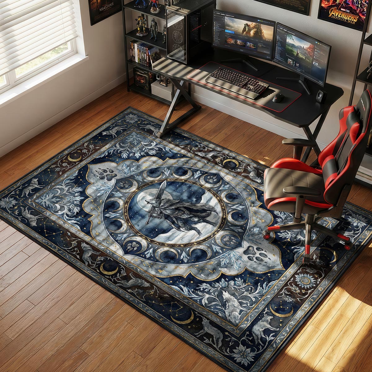 Blaidd the Half-Wolf Lunar Rug - Elden Ring Chair Mat