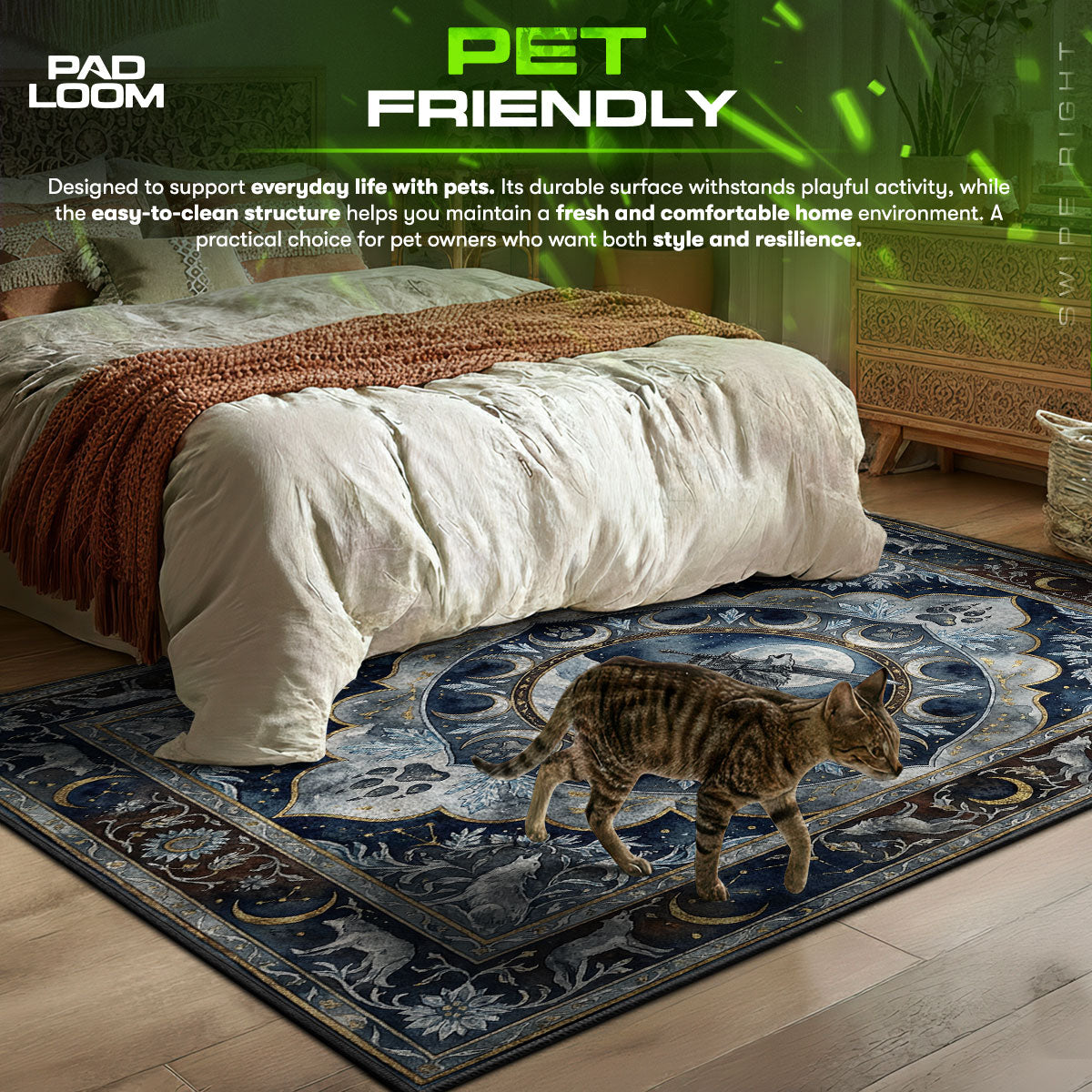 Blaidd the Half-Wolf Lunar Rug - Elden Ring Chair Mat