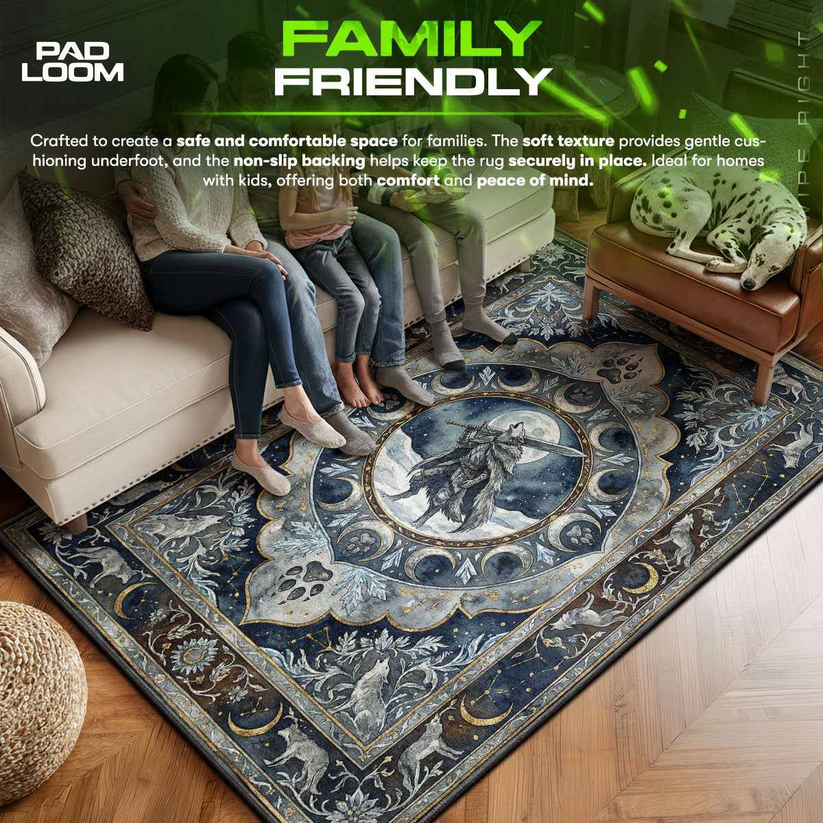 Blaidd the Half-Wolf Lunar Rug - Elden Ring Chair Mat