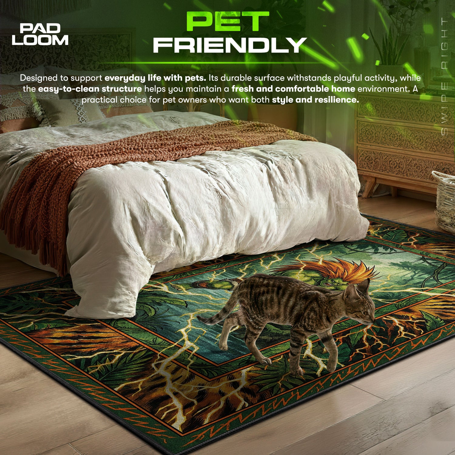 Detailed close-up of Blanka rug pattern