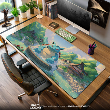Blastoise Hot Spring Mauspad, Pokémon Gaming Schreibtischmatte
