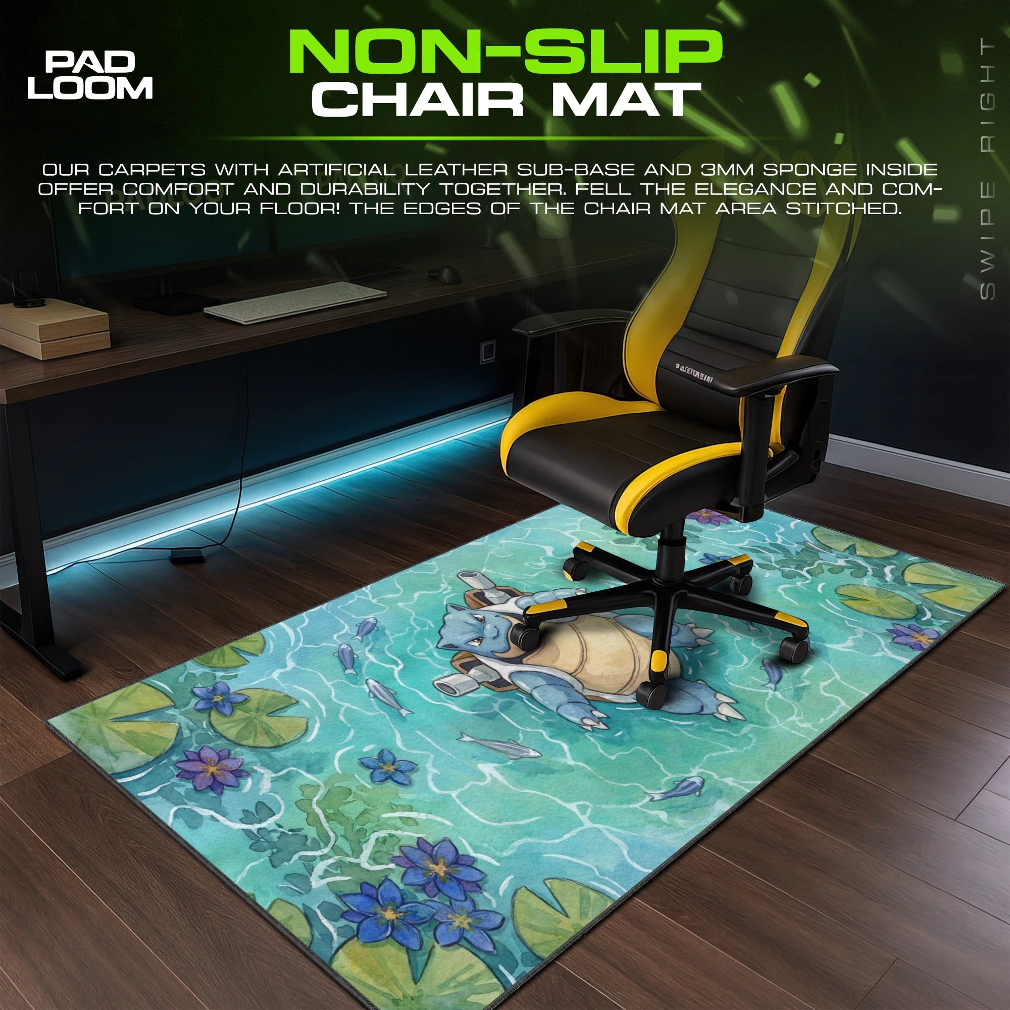 Blastoise Lily Pond Mouse Pad - Pokemon Desk Mat