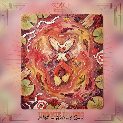 Blaziken Inferno Playmat - 2 Player Pokemon TCG Mat