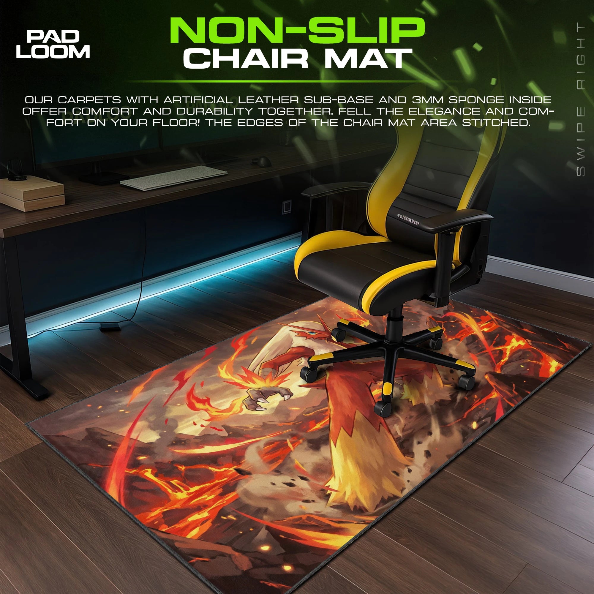 Blaziken Volcanic Blitz Mouse Pad - Pokémon Desk Mat
