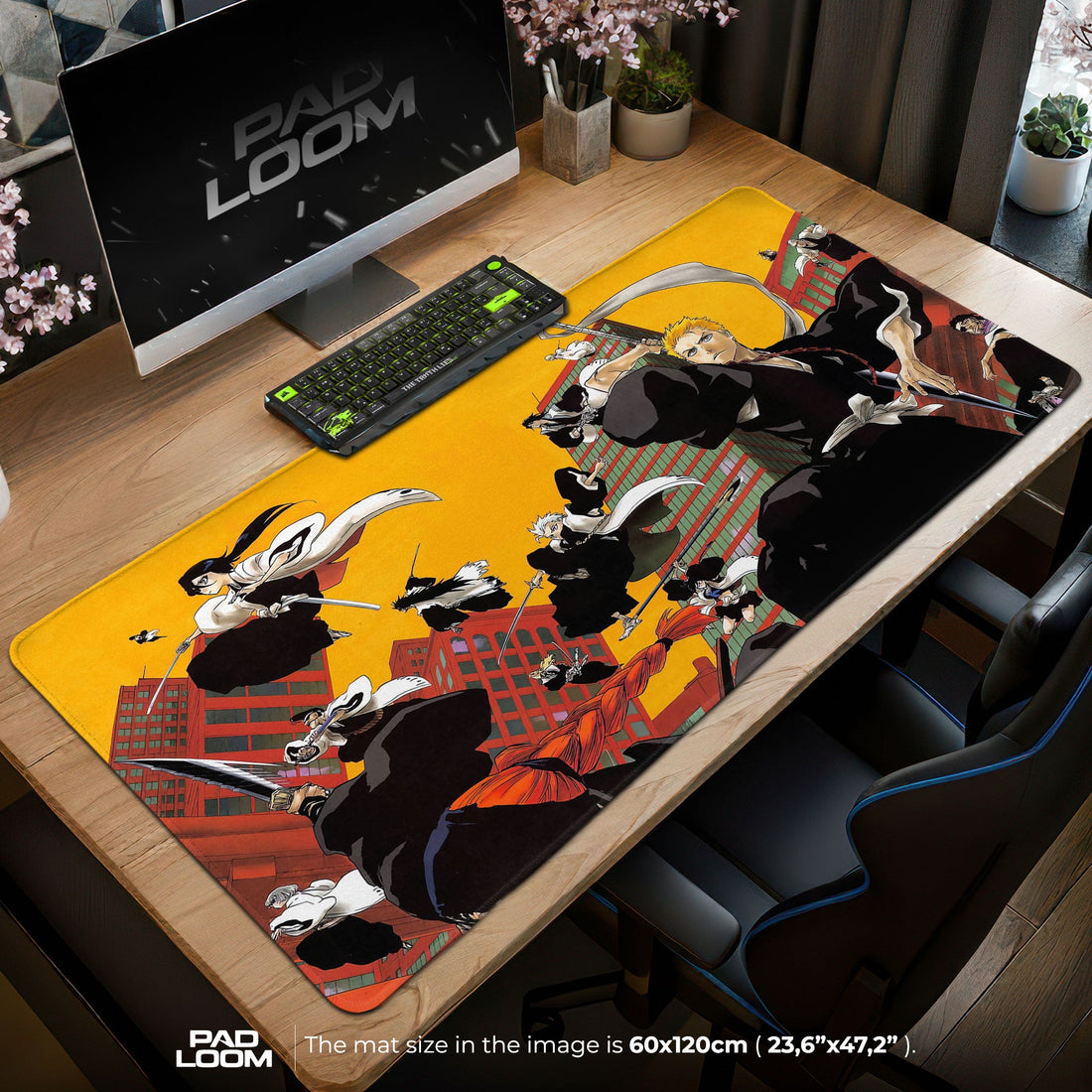 Bleach Battle City Mouse Pad - Shinigami Anime Desk Mat Padloom