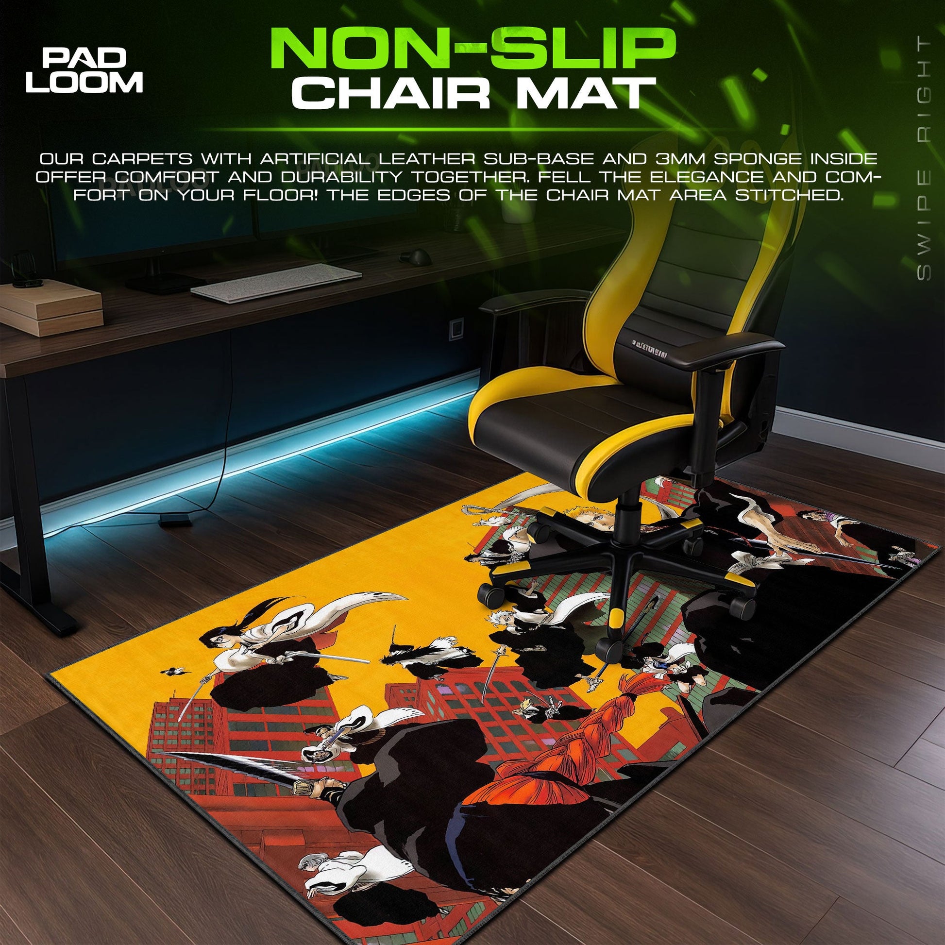 Bleach Battle City Mouse Pad - Shinigami Anime Desk Mat Padloom