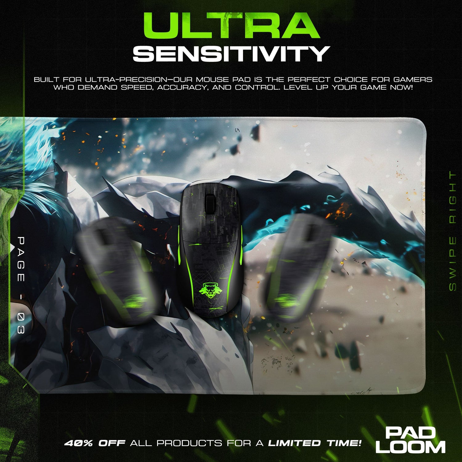 Bleach Grimmjow Jaegerjaquez Mouse Pad – Anime Gaming Desk Mat Padloom