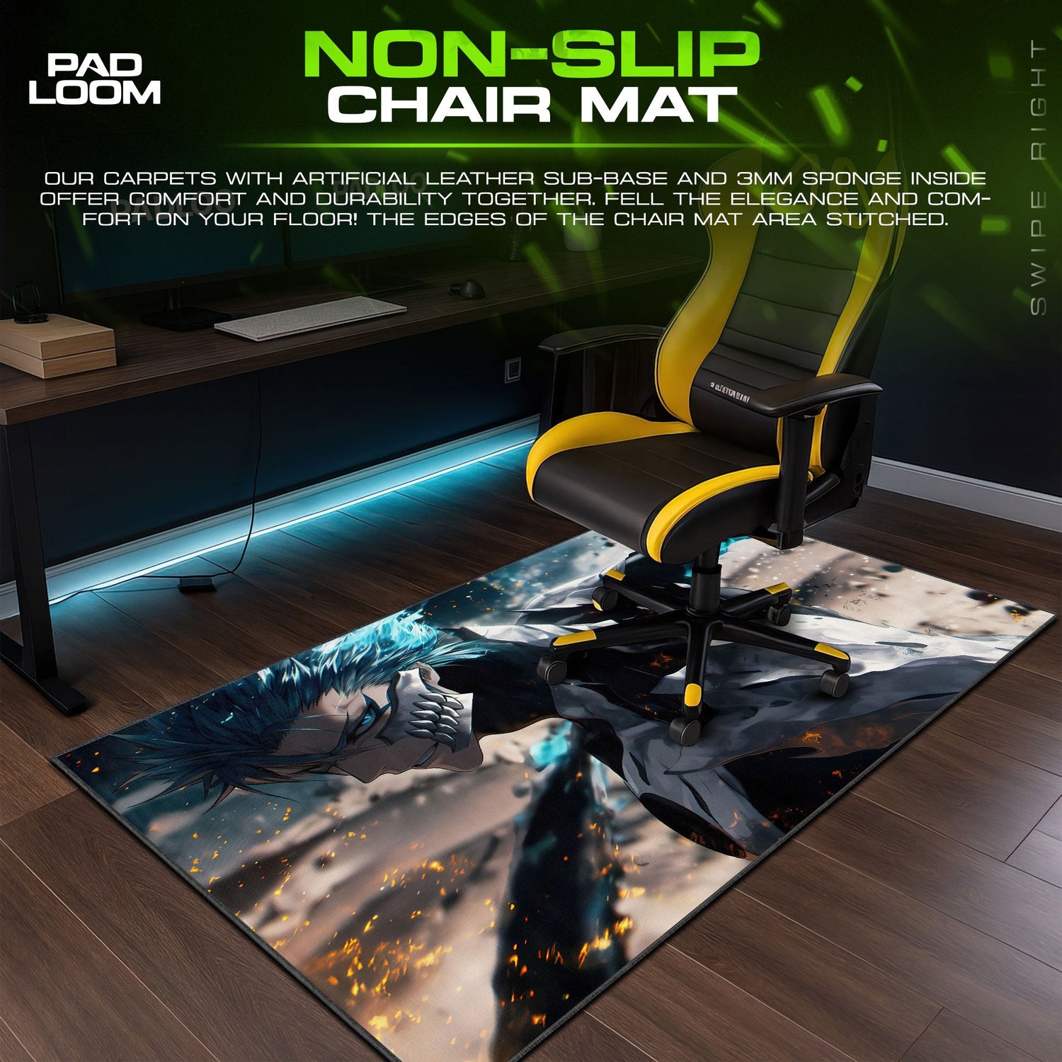 Bleach Grimmjow Jaegerjaquez Mouse Pad – Anime Gaming Desk Mat Padloom