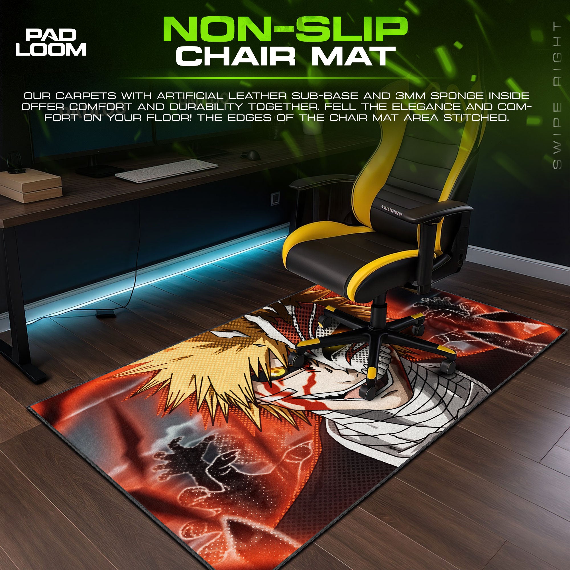 Bleach Hollow Mask Ichigo Mouse Pad, Anime Gaming Desk Mat