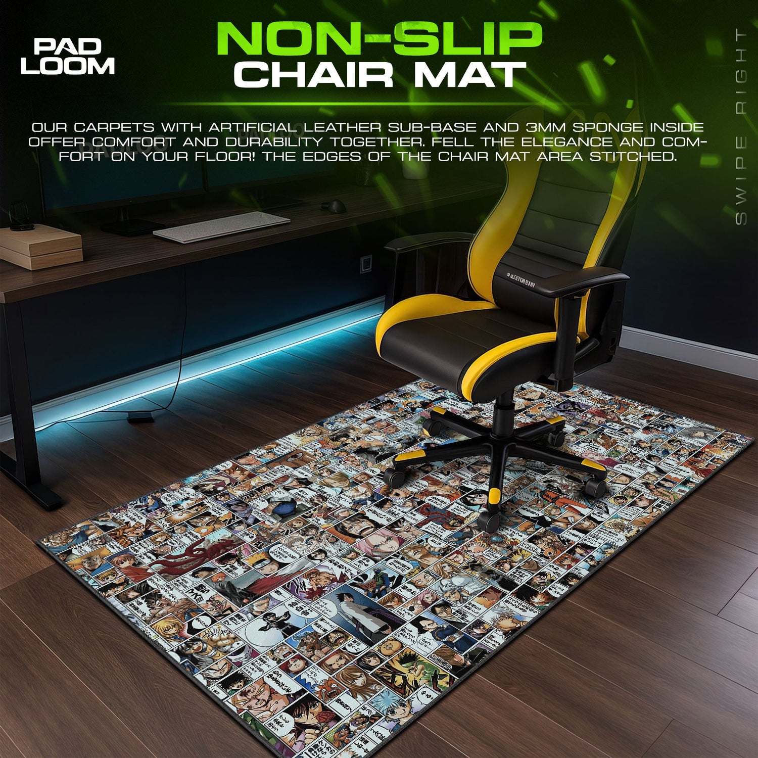 Bleach Manga Panels Mouse Pad, Anime Comic Desk Mat Padloom