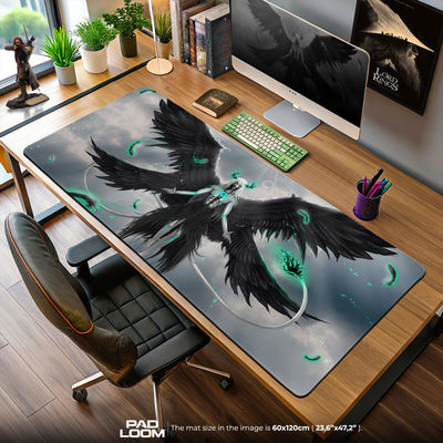 Bleach Ulquiorra Fallen Angel Mouse Pad, Anime Gaming Desk Mat