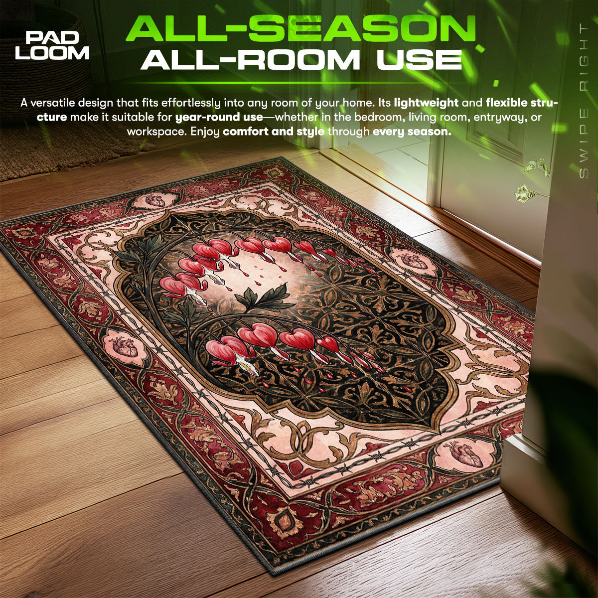 Detailed close-up of Bleeding rug pattern