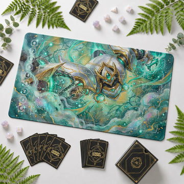 Blitzcrank Verdant Riftbound TCG playmat – zone-free full-art League of Legends game mat