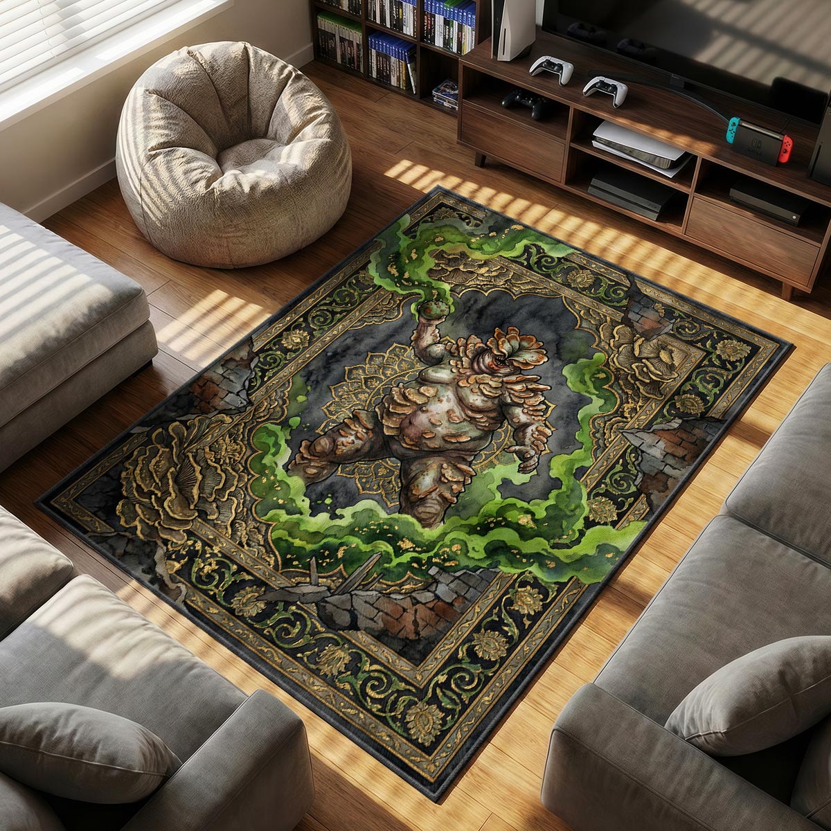 Bloater Spore Cloud Rug - The Last of Us Chair Mat
