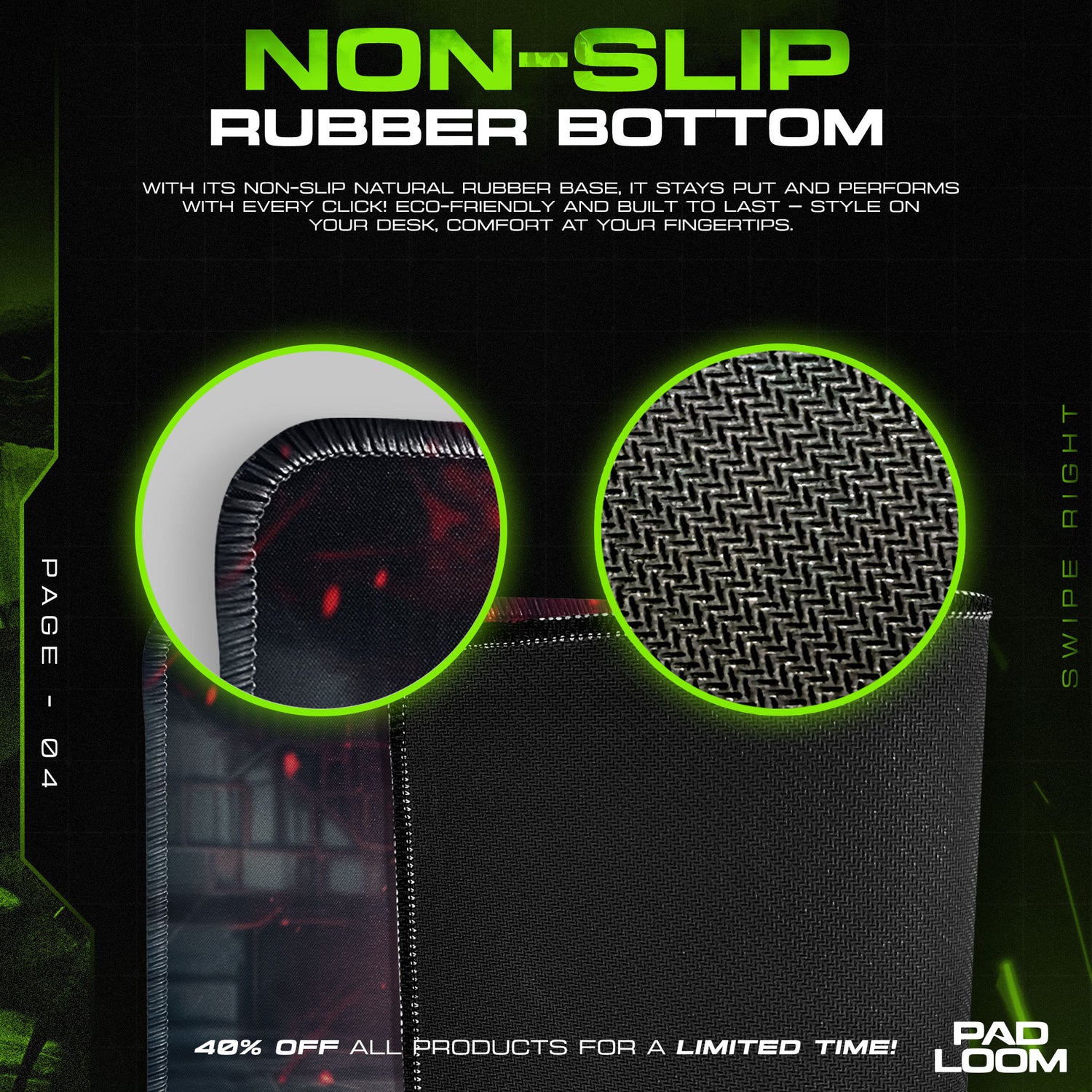 Blood Angels Assault Mouse Pad, Warhammer 40K Gaming Desk Mat