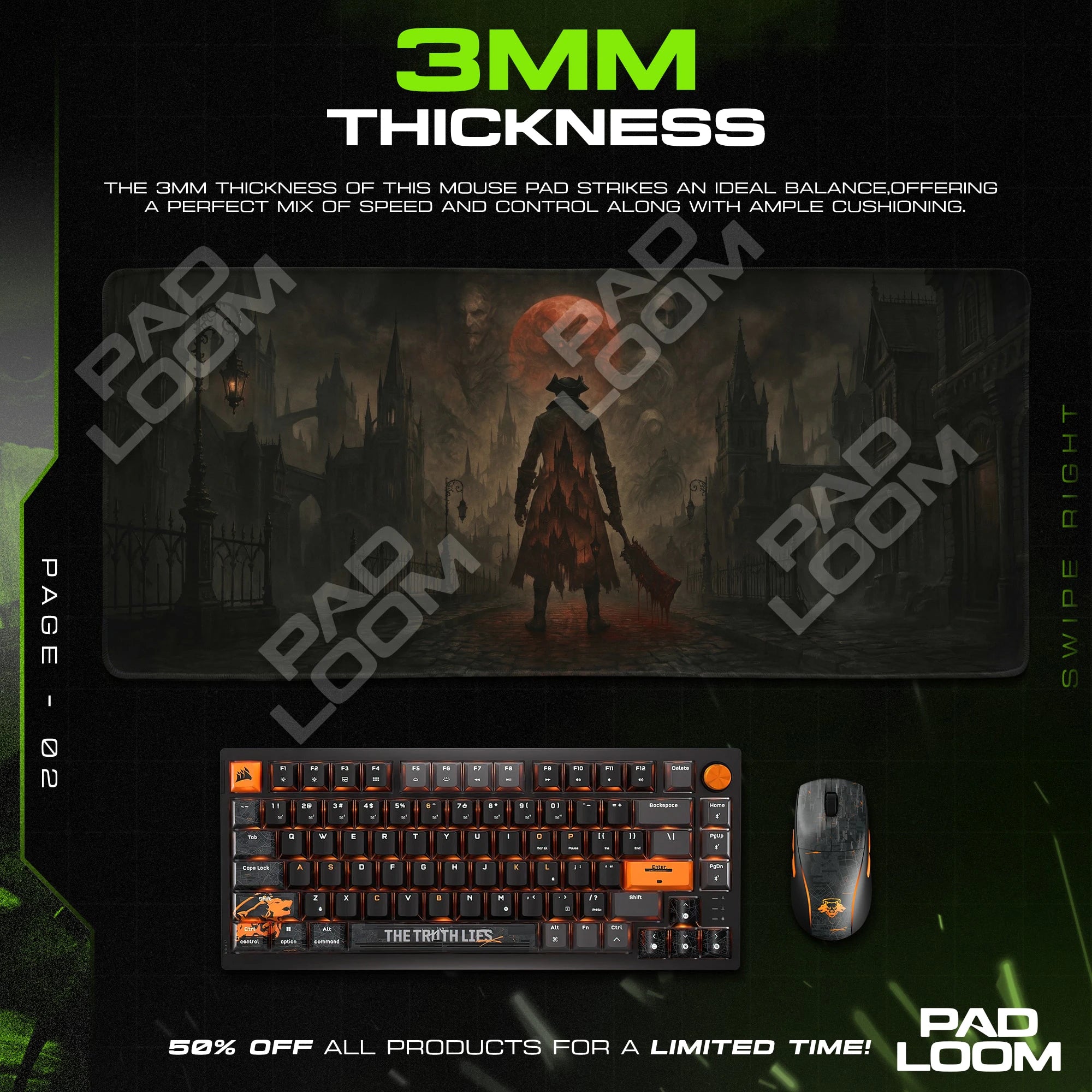 Bloodborne Blood Moon Mouse Pad - Bloodborne Desk Mat