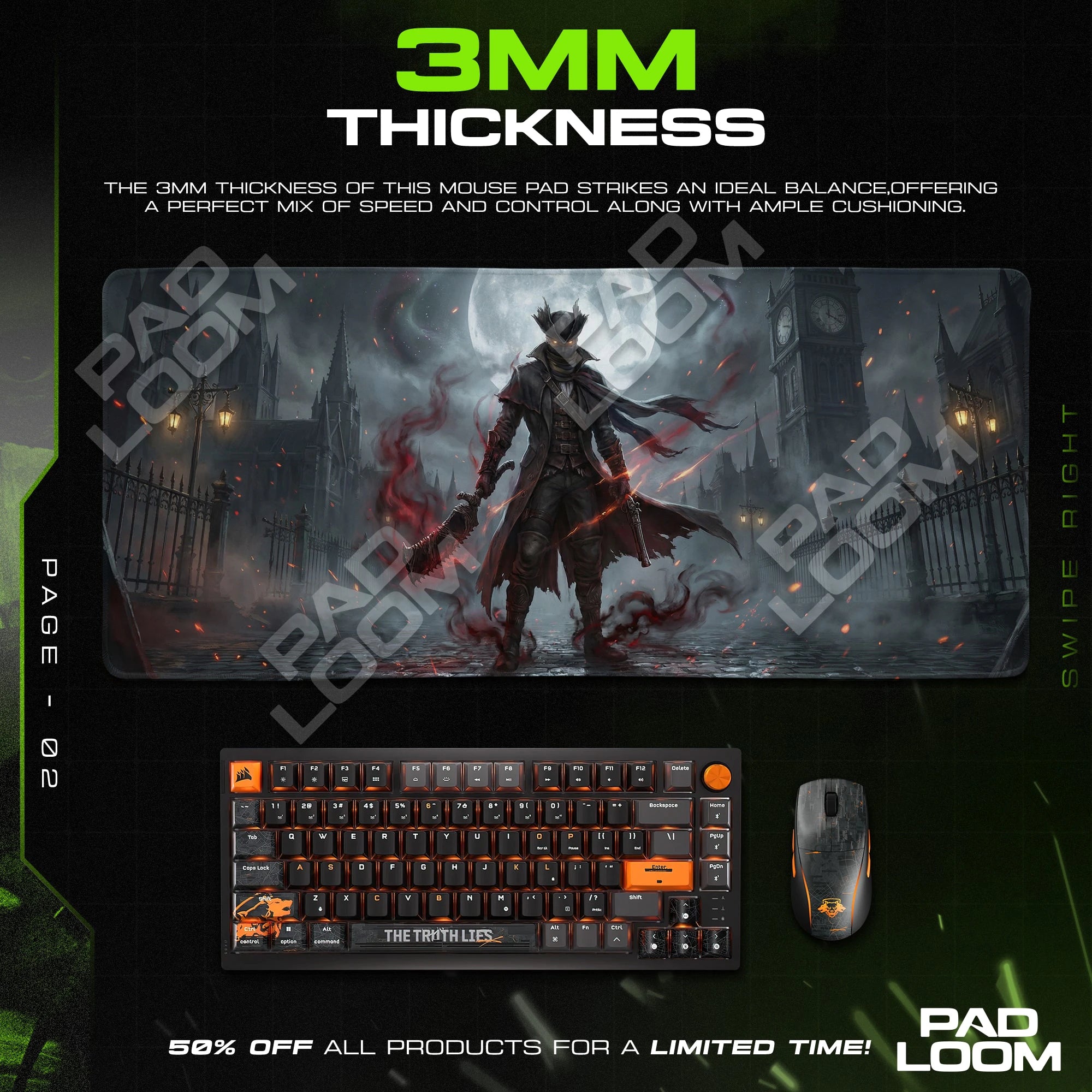 Bloodborne Hunter's Moon Mouse Pad - Bloodborne Desk Mat
