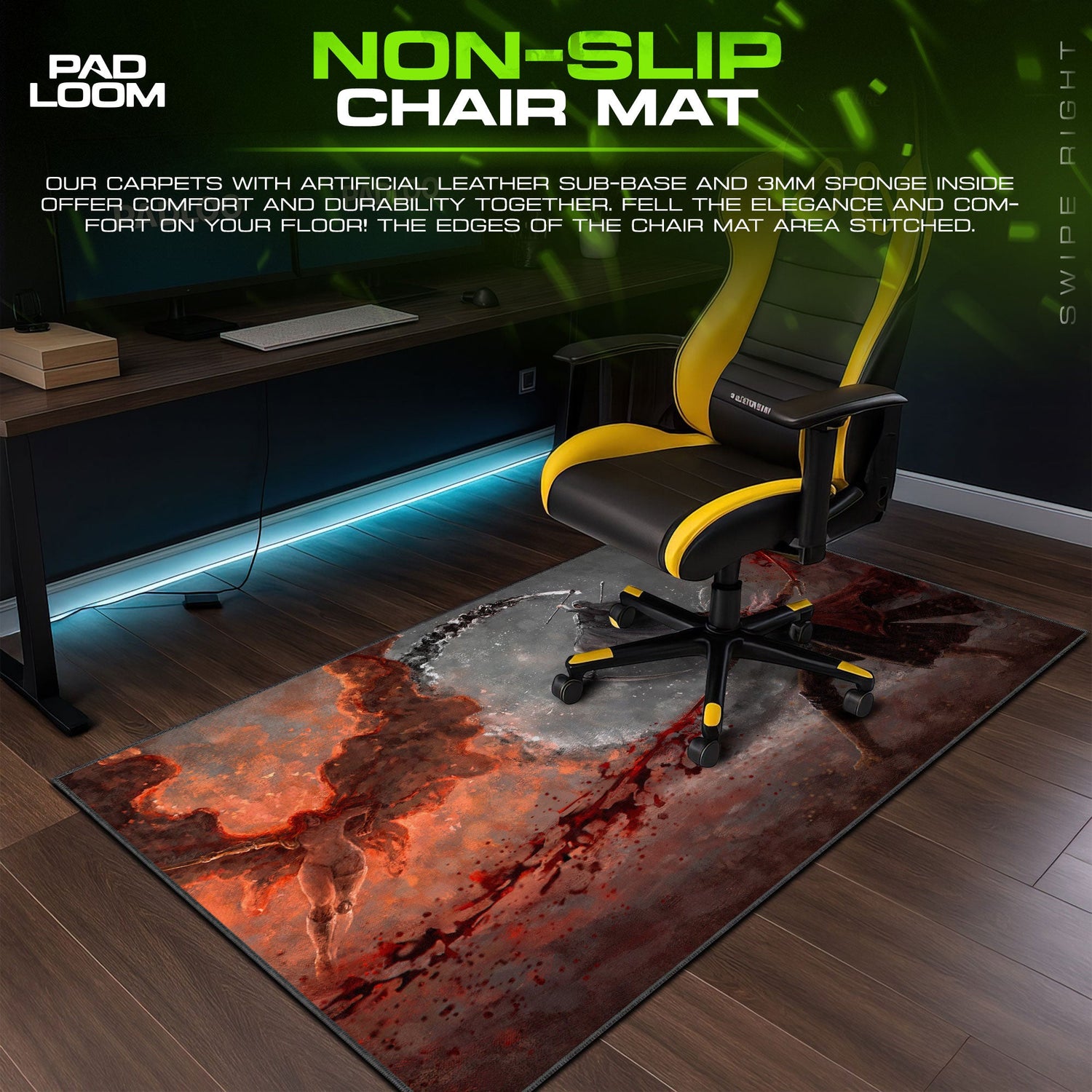 Bloodborne Mouse Pad, Hunter vs Angel Battle Game Desk Mat Padloom