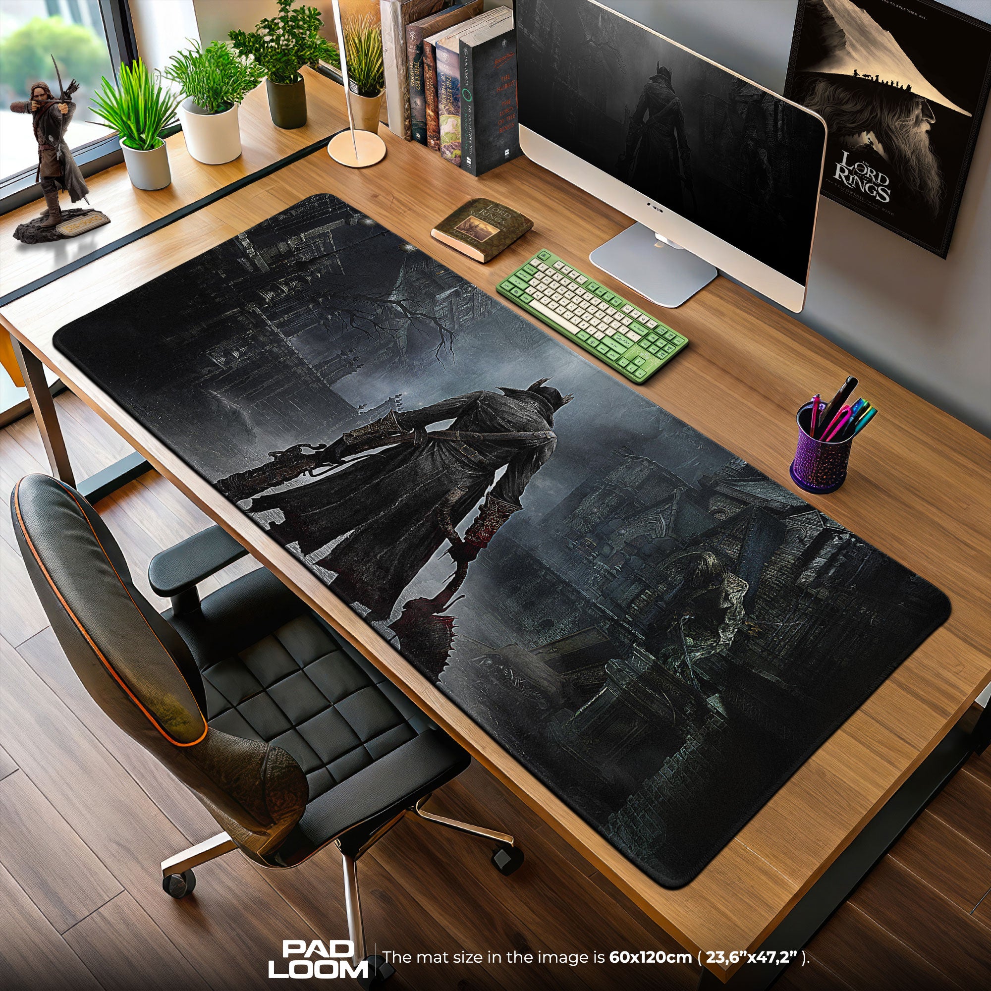 Bloodborne Mouse Pad, Hunter Yharnam Streets Game Desk Mat